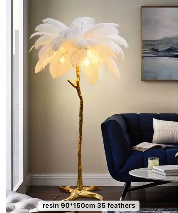 Feahter Modern LED Floor Lamp Stylish And Functional 