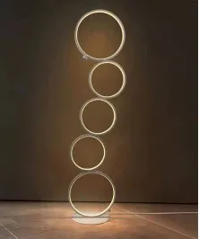 White Modern LED Floor Lamp Stylish And Functional