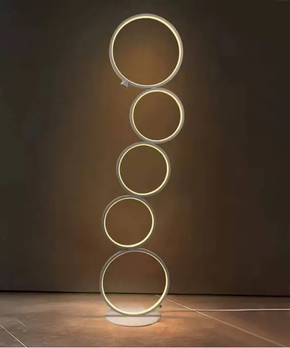 White Modern LED Floor Lamp Stylish And Functional