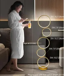 110 x 30 Cm Modern LED Floor Lamp Stylish and Functional Balck