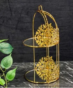 Cake Stand with mirror two floor