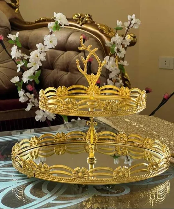 Basket Gold Iron 2 Floors