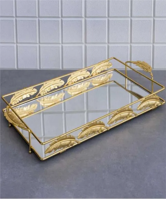 Series large rectangular Tray Leaf 53x27x7