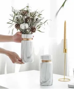 Marble Style Ceramic Vase