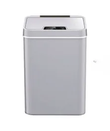 Smart Induction Type Trash Can With Automatic Open Lid, Sanitary Bucket Grey Color