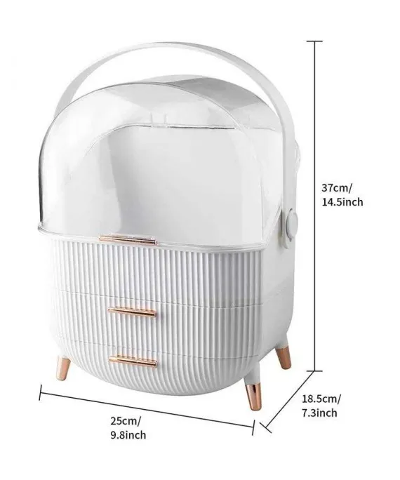 White Acrylic Storage Makeup Boxes