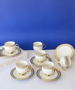  Versace 6 Person Coffee Cup Set 
