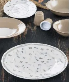 Flora 23 Piece Porcelain Dinnerware Set for 6 Persons
