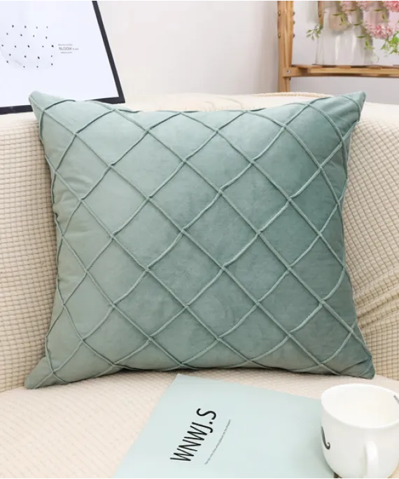 Plaid Design Cushion Cover Without Filler