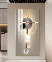 Light Luxury Crystal Painting Black Lighting And Gold Cavre