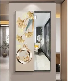 80*150 Cm Gorgeous Mirror Art Painting Gold Plate