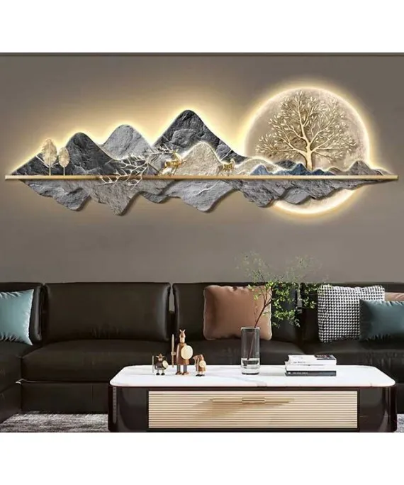 Crystal Porcelain Modern Glass Painting With Living Led Light Paintings And Wall Arts For Home Decor