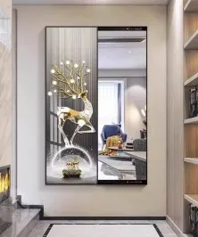 80*150 Cm Gorgeous Mirror Art Painting With Deer