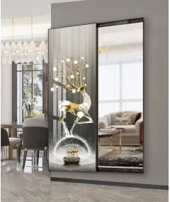 80*150 Cm Gorgeous Mirror Art Painting With Deer