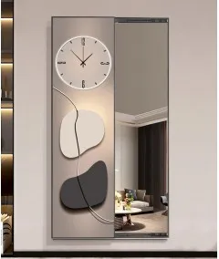 80*150 Cm Gorgeous Mirrior Art Painting 3d With Clock Hight Quality