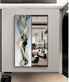 80*150 Cm Gorgeous Mirrior Art Painting In Heavenly Colour