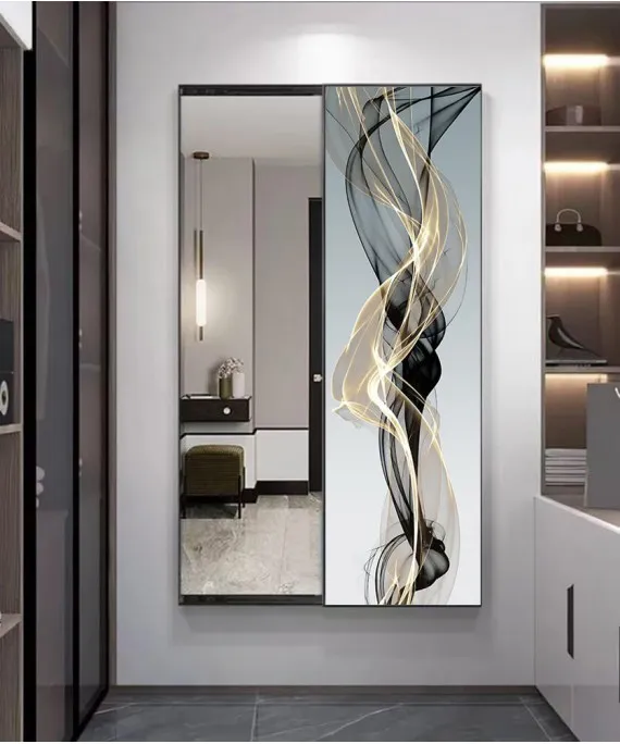 80*150 Cm Gorgeous Mirrior Art Painting In Heavenly Colour