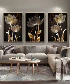 BLack Design 60*90 Cm Crystall Porsalein Painting Decorative Living Room