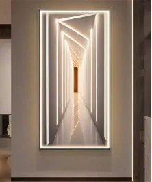 3D Crystall Painting Modern  With Warm Led Light