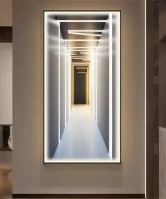 3D Effect Black Frame Modern Classic Style With Lighting