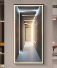 3D Effect Black Frame Modern  American Style With Lighting