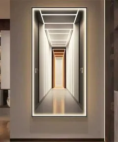 Black Frame 3D Effect Modern  Port Style With Lighting