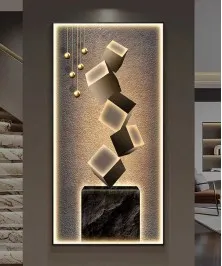 Crystal Modern Painting With Led LIght And Remore