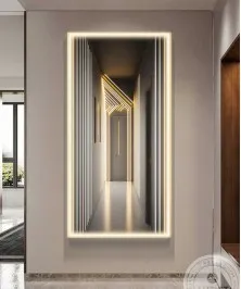Gold Frame Unique 3D Motion Printed Wall Panel With Side Lighting