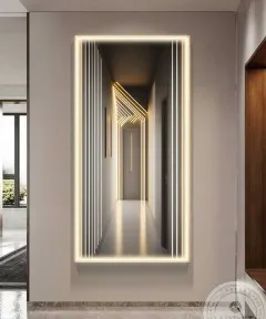 Gold Frame Unique 3D Motion Printed Wall Panel With Side Lighting