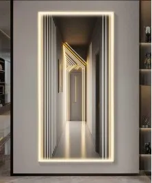 Gold Frame Unique 3D Motion Printed Wall Panel With Side Lighting