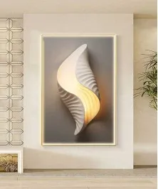 Gold Frame 80*120 Cm Seashell Porsalein Painting 