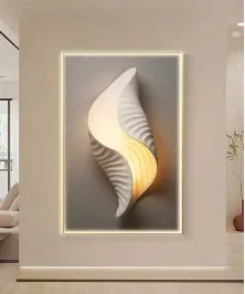 Gold Frame 80*120 Cm Seashell Porsalein Painting 